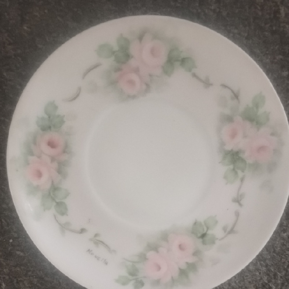 Noritake Floral Plate - Pink and Green